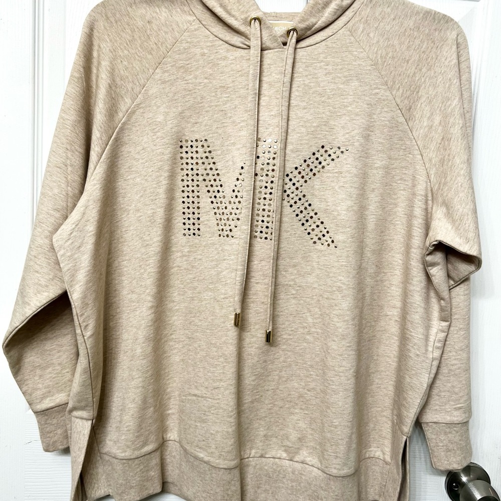 Michael Kors Beige Top with Studded Logo